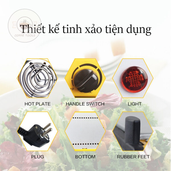 Bếp điện CNZIDEL công xuất 1000W không kén nồi 3 chế độ - Hình ảnh 4