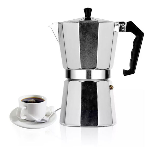 Bình pha cà phê moka pot hợp kim nhôm hình bát giác cực đẹp