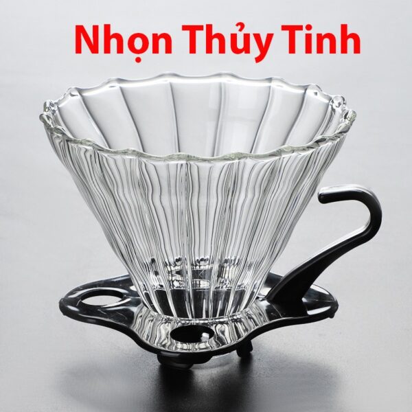 Phễu lọc cafe, phin pha cà phê cho giấy lọc V60 chịu nhiệt - Hình ảnh 2