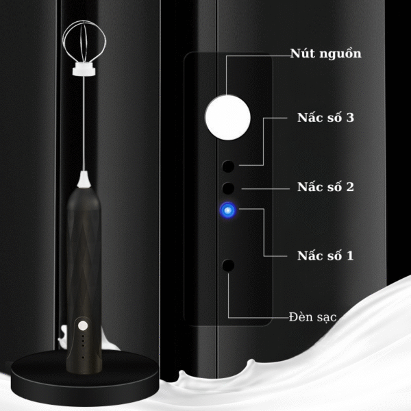 Máy Đánh Bọt Kem, Trứng, Sữa – Tạo Bọt Siêu Mịn, Dễ Sử Dụng Tại Nhà 3V, 5V