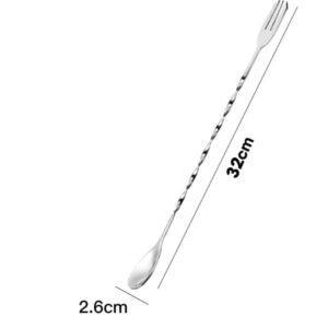 Thìa Cocktail Hai Đầu Inox 304 – Trộn Trà Sữa, Pha Chế Đa Năng Chuẩn Quầy Bar