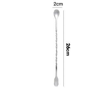 Thìa Cocktail Hai Đầu Inox 304 – Trộn Trà Sữa, Pha Chế Đa Năng Chuẩn Quầy Bar