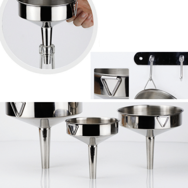 Phễu Inox Tròn Nhà Bếp Loại Lớn – Lọc Dầu, Chất Lỏng, Rượu | An Toàn – Bền Bỉ – Đa Năng